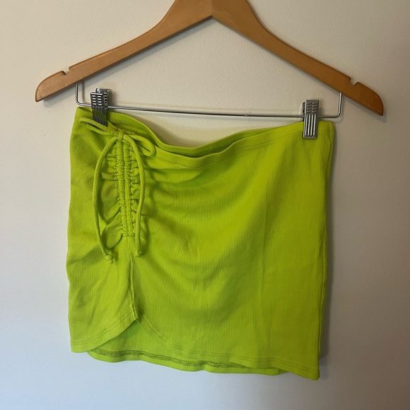 NWT aerie Ruched Rib Micro Mini Skirt, M - Picture 2 of 3